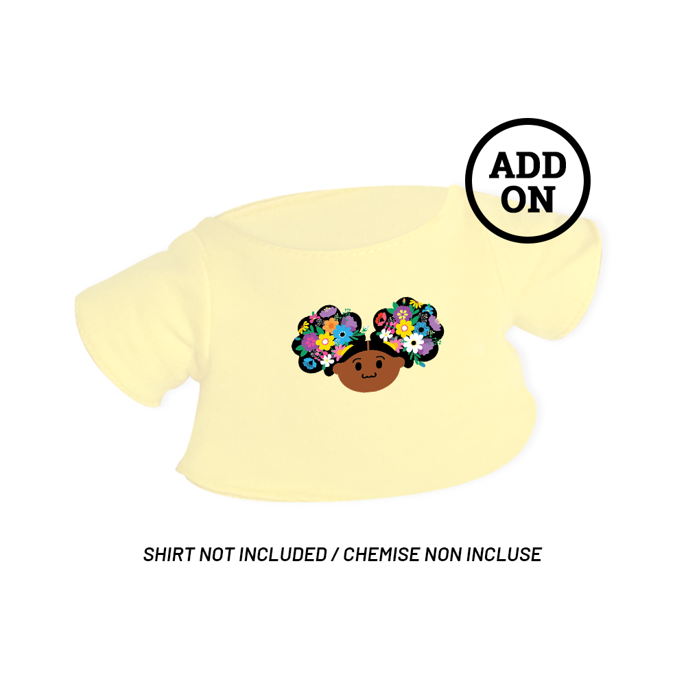 (Add-On) Zuri Flower Afro Puffs Doll Design — Shirt Not Included