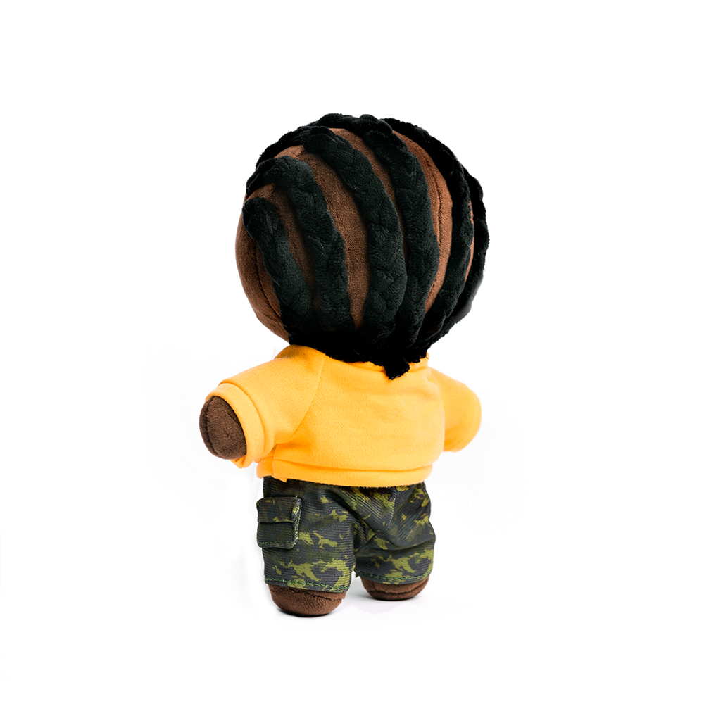 Ky Cornrows Black Gender Neutral Plush Doll Toy