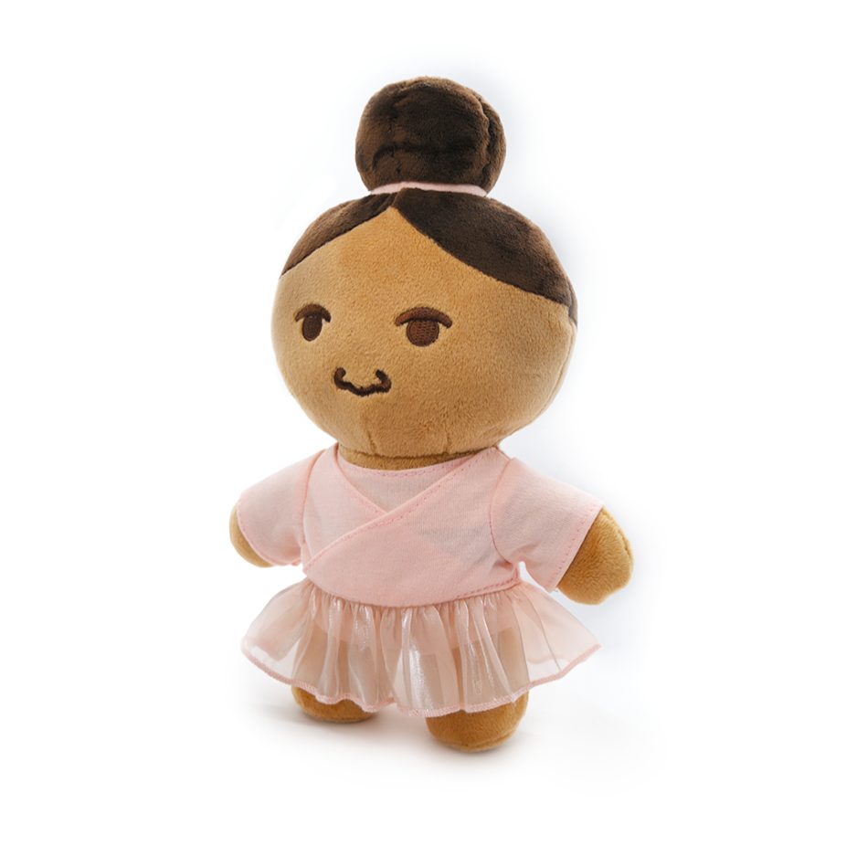 Serena Ballerina Brown Girl Plush Doll Toy
