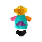 Ensemble robe à capuche pour poupée à blocs de couleurs