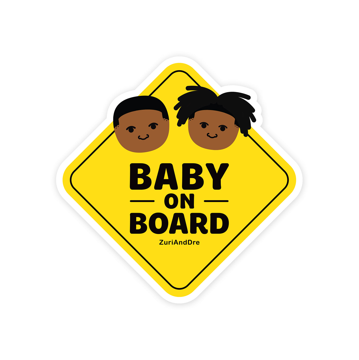 Baby on Board Sticker (Black Boys)