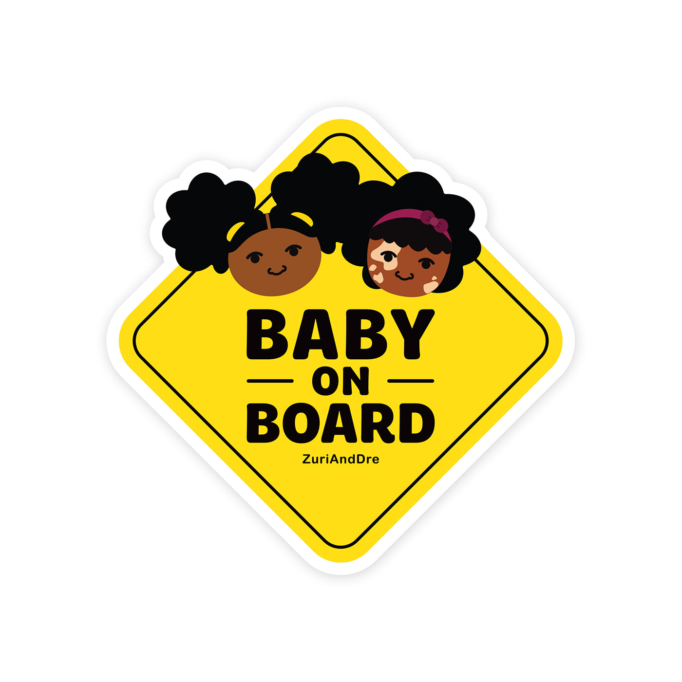 Baby on Board Sticker (Black Girls)