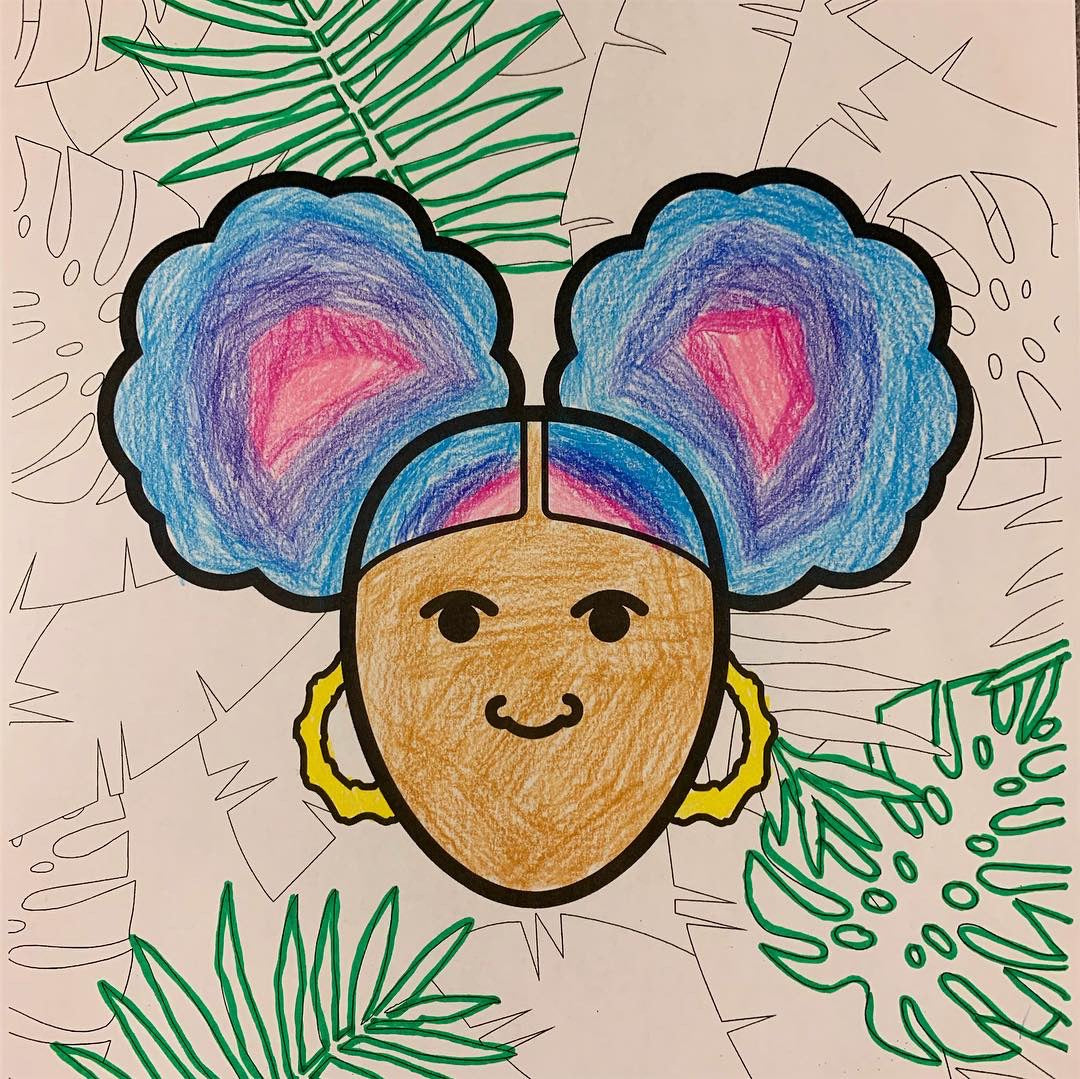 Black Queens Girl Colouring Book