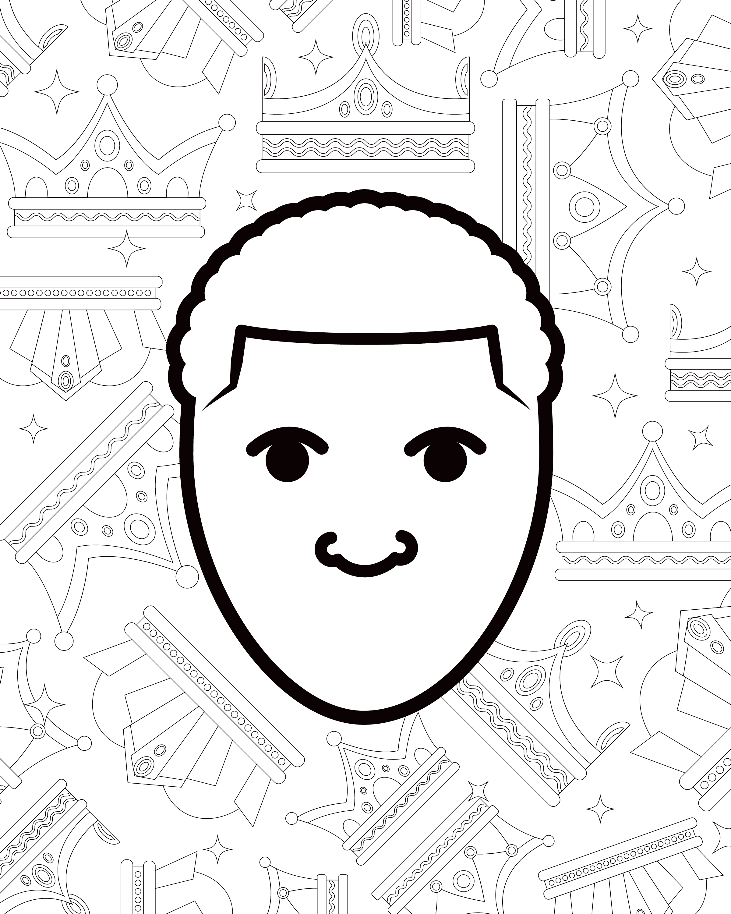 Black Kings Boy Colouring Book