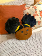 Zuri Black Girl Afro Puffs Plush Cushion