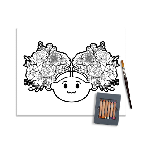 Flower Puff Colouring Posters (Set of 2)