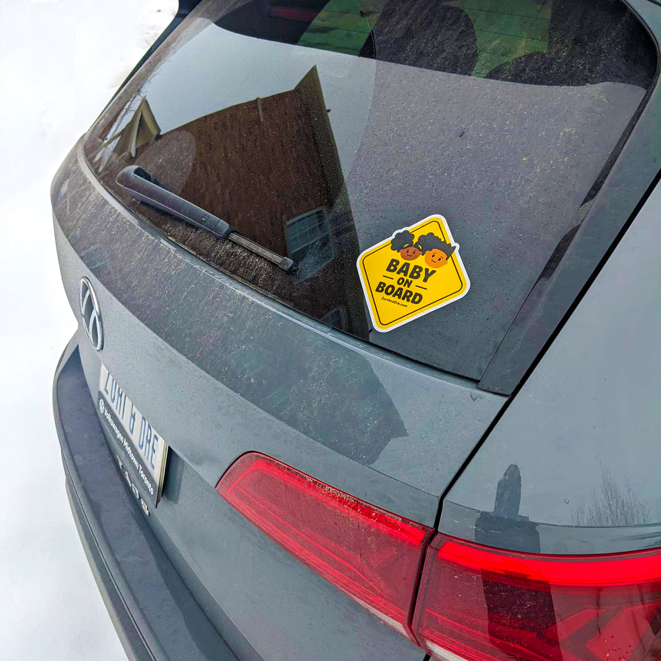 Baby on Board Sticker (Black Girl & Boy)